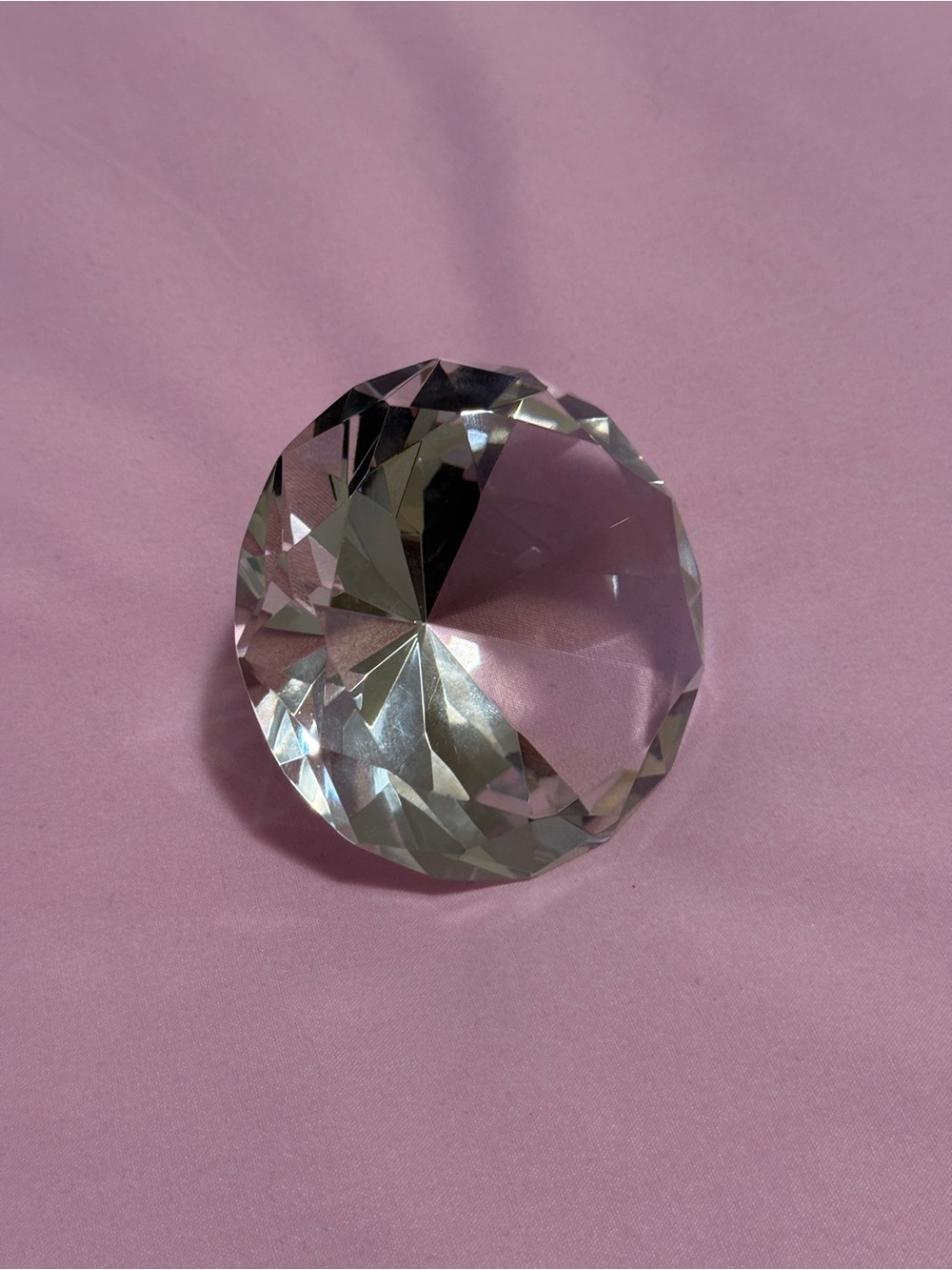 Faceted Crystal Paperweight - Clear